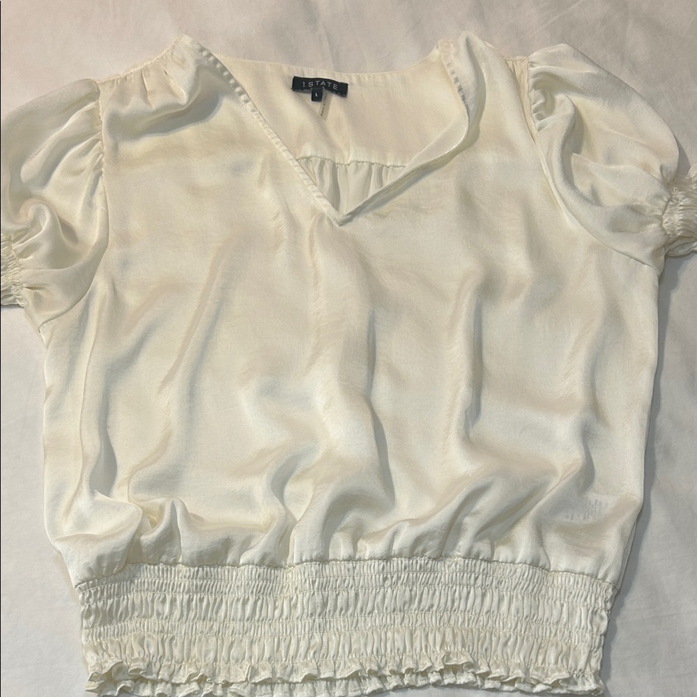 1. State Cream Puff Sleeve Blouse